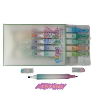 Surligneurs à double pointe empilables de grande capacité, couleur pastel, 12 couleurs, surligneurs respectueux des yeux - Product Image 1