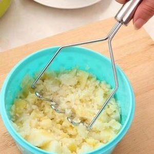 Triturador de patatas de acero inoxidable, herramienta manual de cocina para triturar patatas y comida para bebés - Product Image 2