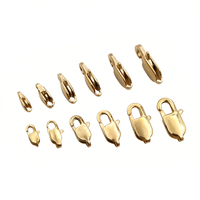 10 pièces de fermoirs à ressort rectangulaires en acier inoxydable plaqué or PVD pour la fabrication de bijoux, bracelets et colliers DIY