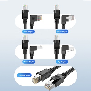 Câbles de raccordement <span class=keywords><strong>Ethernet</strong></span> GigE industriels OEM 90° M12 RJ45, angle gauche/droite, prise droite, gaine flexible en PVC PUR, Cat6/Cat6a - Product Image 1