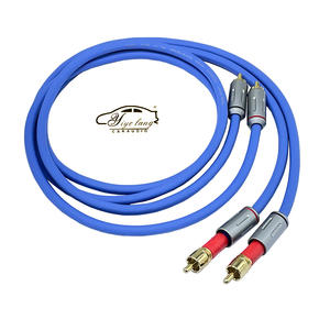 Cable RCA Estéreo <span class=keywords><strong>HIFI</strong></span> Personalizable al por Mayor <span class=keywords><strong>de</strong></span> Fábrica, Cable <span class=keywords><strong>de</strong></span> Audio <span class=keywords><strong>de</strong></span> Alto Rendimiento 2RCA a 2RCA para Amplificador 0.5M 1M 2M 3M 5M - Product Image 2