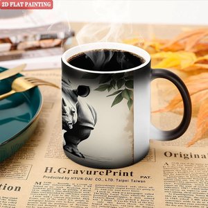 Frosted Black <b>Ceramic</b> <b>Mug</b> 11oz Heat Activated Daily Tea Cup - Product Image 5