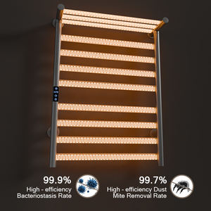 Toallero Eléctrico Inteligente con Calentador Ajustable, de Acero Inoxidable Negro, para Baño - Product Image 3