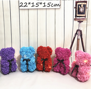 Oso de Peluche BLH con <span class=keywords><strong>Rosa</strong></span> de Espuma de Polietileno Hecho a Mano, Regalo Romántico para el Día de San Valentín, Graduación, Pascua, 25 cm - Product Image 5