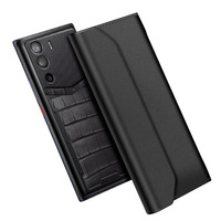 Étui de protection pour téléphone portable VERTU Meta/IVERTU en cuir, type portefeuille, avec design à barrettes