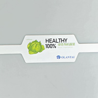 Étiquettes suspendues durables et imperméables pour fruits, avec impression personnalisée résistante à la chaleur, pour l'emballage de produits frais en sacs en filet pour la vente au détail