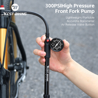 WEST BIKING-Pompe à vélo en alliage d'aluminium pour amortisseur de fourche avant et arrière, accessoires haute pression pour vélo