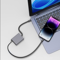 Kabel Pengisian Cepat Type-C ke Type-C 66W yang Dapat Ditarik, Panjang 0.8m (dapat ditarik hingga 1m), Kabel Charger Mobil Teleskopik, Kabel Type C Portabel
