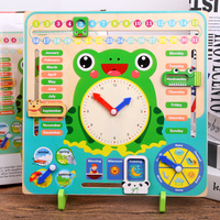Calendario Educativo Montessori, Reloj de Madera para el Aprendizaje de las Estaciones y Meses, Tablero del Tiempo para Niños y Niñas