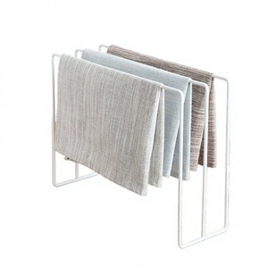 Modern 3 Tier Metal <b>Towel</b> Holder Sink Standing Dish Drying <b>Rack</b> Multifunction Non-folding Portable Kitchen Cleaning Organizer - Product Image 4
