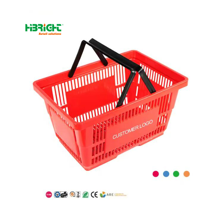 Supermarket Wholesale Plastic Shopping Basket Convenient