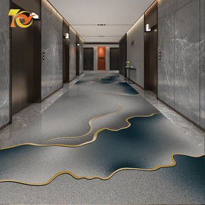 Moquette commerciale en nylon de bonne qualité, rouleau de moquette d'hôtel, vente chaude en usine, moquette tissée en relief 3D imprimée, lavable - Product Image 2