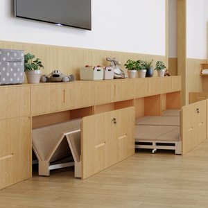 Salle de classe lit à lunch pliant lit d'escorte de maternelle armoire à lunch simple pour enfants bureaux scolaires applicables - Product Image 4