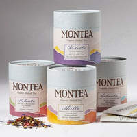 Emballage en tube de papier personnalisé écologique pour aliments, thé, café, boîte cylindrique biodégradable avec papier kraft