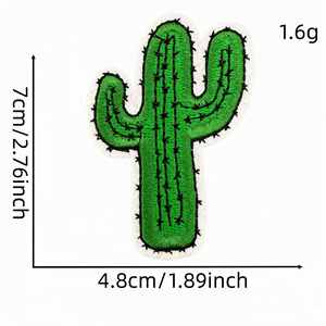 Parches Bordados Termoadhesivos de Cactus en Maceta para Decoración - Product Image 4