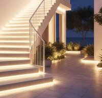 Bande LED COB FPC Flexible IP68 320 LED/m CRI 90+ Blanc laiteux Silicone solide Étanche Blanc chaud Contrôle tactile USB