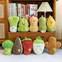 Boneka Plush Buah dan Sayuran 8 Inci Grosir, Lucu, Isi Kapas PP, Souvenir Pesta Pernikahan, Mainan Mesin Penangkap untuk Segala Usia