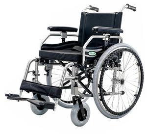 Fauteuil roulant manuel portable pliable avec poignée de transport et frein à main facile à transporter - Product Image 3