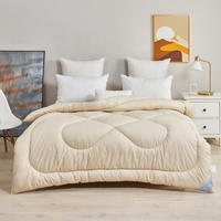 Couette de luxe personnalisée en microfibre, toutes saisons, blanche, double, king-size, hypoallergénique, matelassée, en tissu brossé doux pour la maison