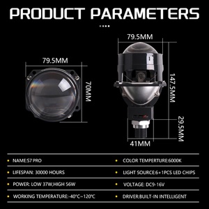 Faros Delanteros para Automóvil de Bajo Precio de Fábrica Sanvi, Lente de Proyector Bi-LED S7 Pro de 6000K y 2.5 Pulgadas para Toyota, Honda, BMW - Product Image 6