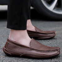 Mocassins Homme Légers et Décontractés en Cuir de Vachette Respirant avec Semelle en Caoutchouc, Vente Chaude sur AliExpress Transfrontalier