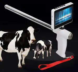 Veteriner suni tohumlama ekipmanları taşınabilir inek görsel dijital AI tabancası sığırlar için suni tohumlama tabancası