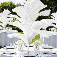Décoration de table personnalisée, fleurs en tissu, arbre en soie pour centre de table de mariage