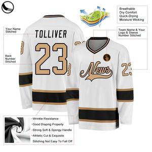 Maillot de hockey sur glace en maille entièrement polyester BETHERIVAL, crêtes en twill, maillot d'entraînement de hockey - Product Image 2