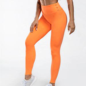 Leggings de Cintura Media para Mujer, Multicolores, Control de Abdomen, Suaves, Transpirables, Ecológicos, con Cierre de Cordón, Spandex/Poliéster, para Yoga - Product Image 1