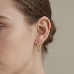Aros Geométricos de Moda, Chapados en Oro de 18K, Aleación de Cobre, para Fiestas - Product Image 1