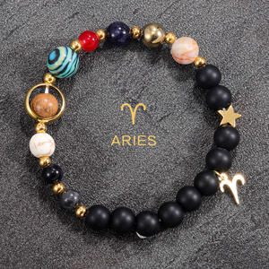 G3559, venta al por mayor, horóscopo, pulsera espiritual, piedra de cristal curativa, joyería de moda, regalo de <span class=keywords><strong>pareja</strong></span>, 12 signos del zodiaco, pulsera con cuentas - Product Image 4