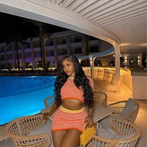 Ensemble jupe courte et pull en tricot pour filles, mode boutique en gros 2026 - Product Image 1