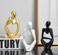 Ornements de Bureau Créatifs « Pensée Droite Gauche » d'Inspiration Scandinave, Mini Artisanat en Résine, pour la Décoration d'Intérieur Salon et l'Art Décoratif