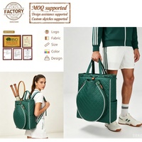 Sac à dos de sport matelassé entièrement fonctionnel personnalisé pour femmes, pour raquettes de pickleball et de tennis, capacité de 2 raquettes