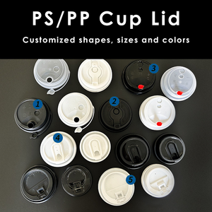 Coperchi in Plastica PP/PS/PET <span class=keywords><strong>per</strong></span> Bicchieri, 80mm 90mm 95mm, Coperture Usa e Getta <span class=keywords><strong>per</strong></span> Bevande Calde e Fredde, Caffè, Tè - Product Image 2