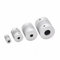 Accouplement fileté flexible en argent pour moteur pas à pas, filetage supérieur pour vis d'enroulement, support de couple élevé, personnalisation non standard