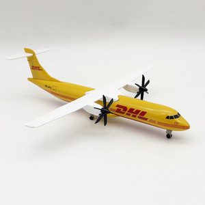 20cm 1/130 Scale DHL Express <strong>ATR72</strong>-600 Diecast Metal Cargo Aircraft Model with Rotating Propellers - Product Image 3