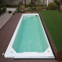 Piscine à remous de marque Bigeer, design moderne, 8 m de long, 3 m de large, avec système de contrôle américain Balboa