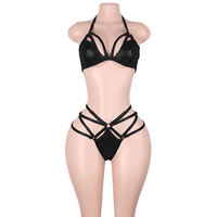 Tenues de danse exotiques scintillantes deux pièces pour femmes, ensembles de lingerie, hauts de bikini éclatants, culottes string, tenues de club et de festival – Vente directe fournisseur