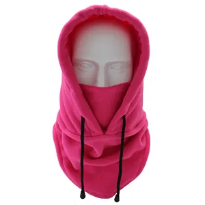 Balaclava térmica com capuz, chapéu aquecedor de lã para pescoço e rosto, esportes ao ar livre, máscara de esqui, capuz