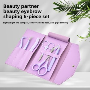 Kit d'outils de coupe de <span class=keywords><strong>cils</strong></span>, kit de beauté, pinces en acier inoxydable couleur macaron, <span class=keywords><strong>pour</strong></span> greffe de sourcils et pose de faux <span class=keywords><strong>cils</strong></span>, pratique - Product Image 2
