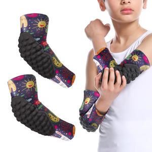 Jeunes enfants <span class=keywords><strong>Anti</strong></span> Collision EVA nid d'abeille longue Compression bras et genouillères coussinets pour le sport - Product Image 2