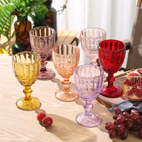 Gobelets en verre vintage Transparent, vert ambre, blanc, noir, rose, fumé, rouge, bleu, violet, cyan, bordeaux, couleur vin, pour location