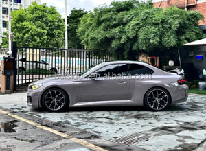 Euro master New Listing Glanz Taube Grau Auto verpackungs folie Low Tack Gloss PET Vinyl Wraps für BMW Paint Farbwechsel folie - Product Image 5