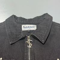 2025 épais classique veste personnalisé fermeture éclair clouté rinçage veste unisexe Vintage Patch broderie veste