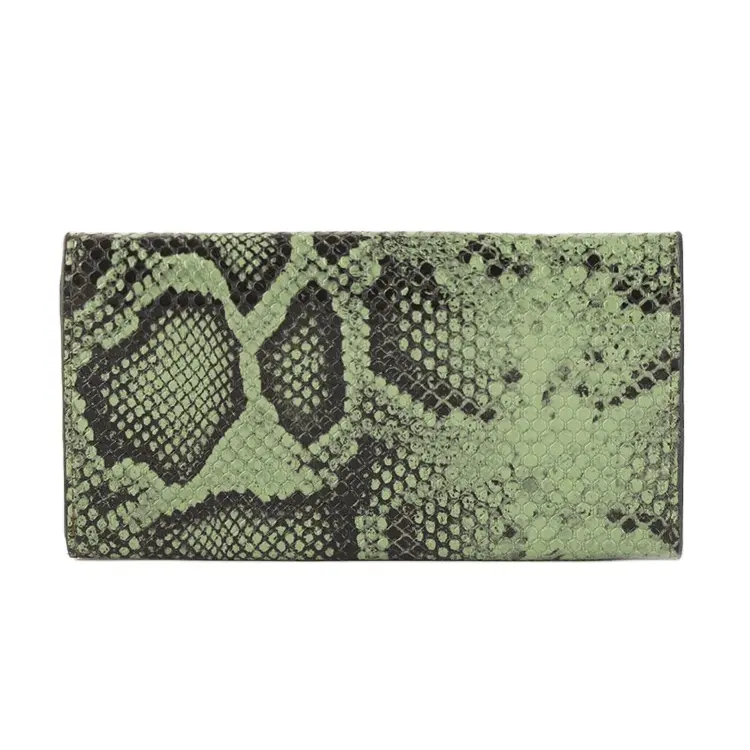 New Fashion women wallet green Snake Skin leather long purses