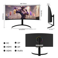 Nouvel écran de jeu incurvé pour ordinateur Rovesky VA Ultra-clear LCD 34 pouces 180Hz 3440x1440 4:3 21:9