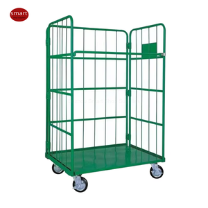 Chariot logistique à quatre côtés en treillis métallique de 500 kg pour la manutention de matériaux en vrac en entrepôt B2B - Product Image 2