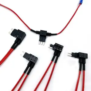 12V 24V 32V سيارة مزدوجة أصبع فيوز الحنفية مع 10A 15A فيوز شفرة ل سيارات شاحنات قوارب