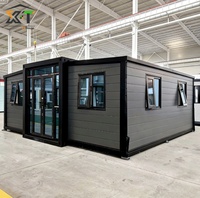Maisons préfabriquées modulaires en conteneurs extensibles de 40 pieds et 20 pieds, personnalisation ODM OEM, maisons mobiles miniatures prêtes à être expédiées